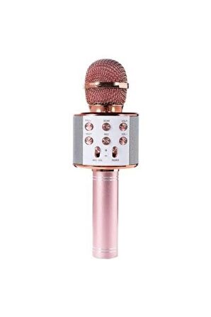 Ws-858 02 Karaoke Mikrofon Aux Usb Ve Sd Kart Girişli Bluetooth ROSE